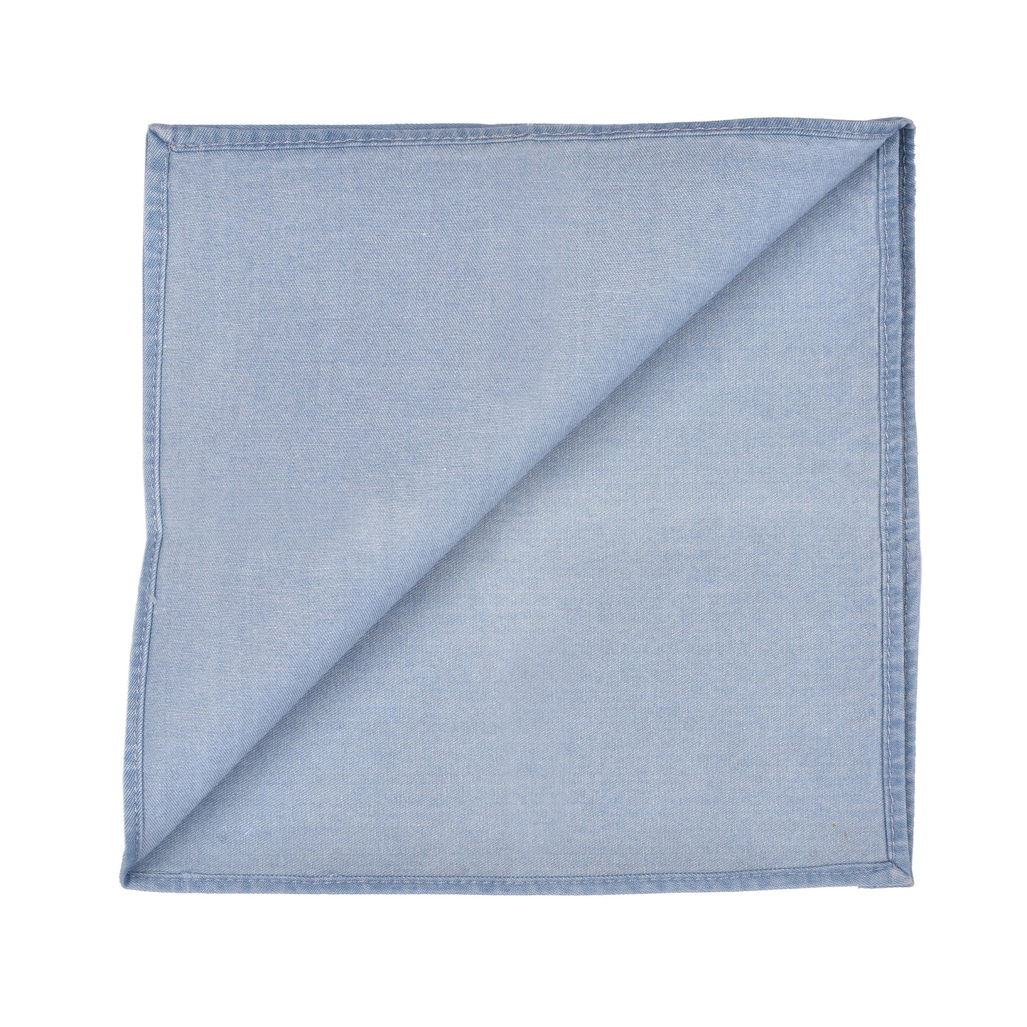 BRUNELLO CUCINELLI MEN'S  100% COTTON DENIM POCKET SQUARE