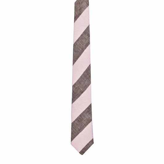 BRUNELLO CUCINELLI MEN'S 100% SILK STIPED SKINNY TIE NEW