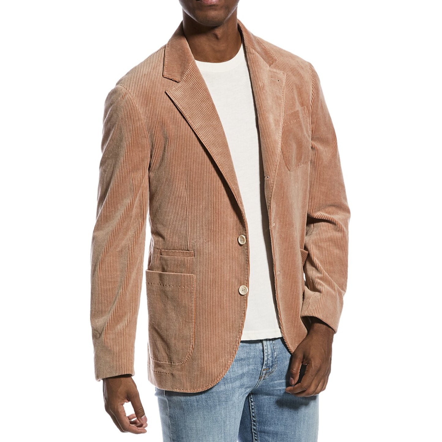 BRUNELLO CUCINELLI MEN'S 3 BUTTON CORDUROY BLAZER