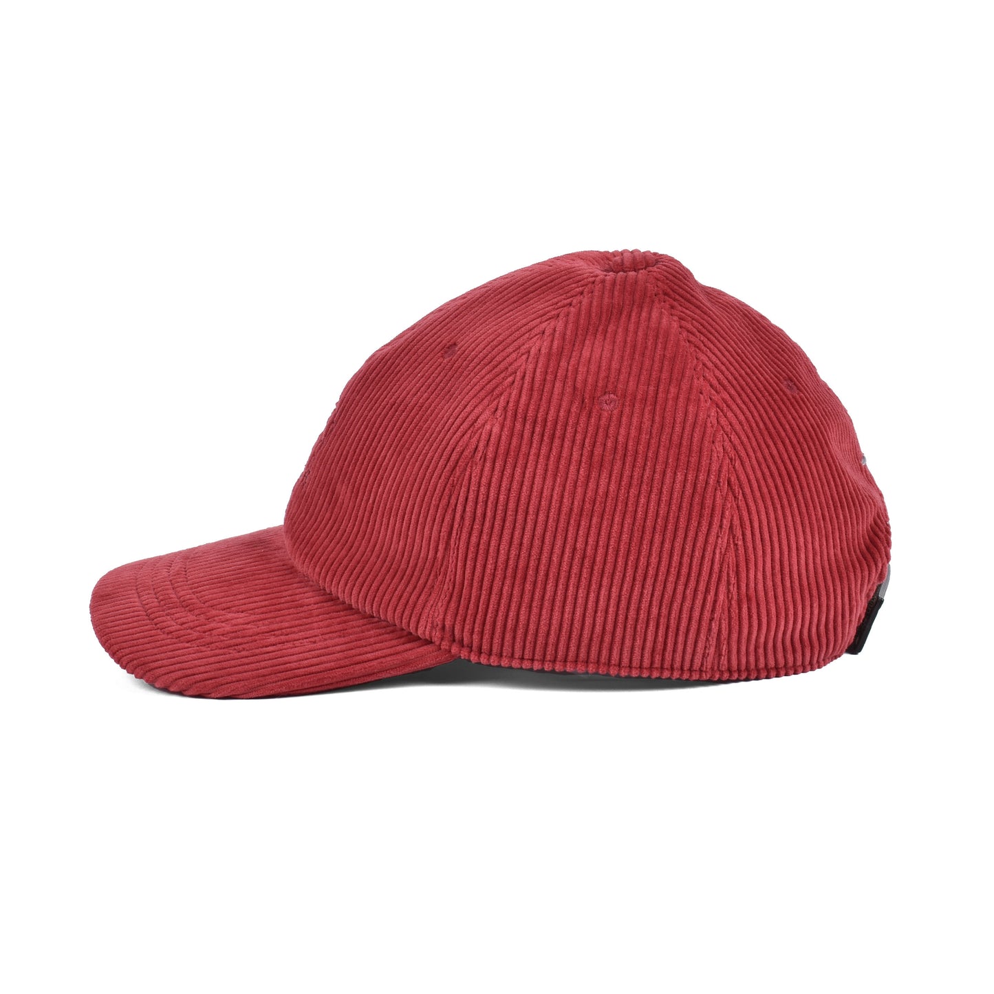 BRUNELLO CUCINELLI MEN'S 100% COTTON RED CORDUROY LOGO BASEBALL CAP/HAT