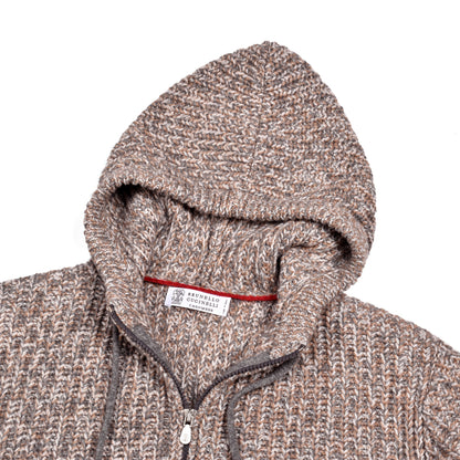 BRUNELLO CUCINELLI MEN'S KNIT CASHMERE CARDIGAN STYLE ZIP UP HOODIE SWEATER