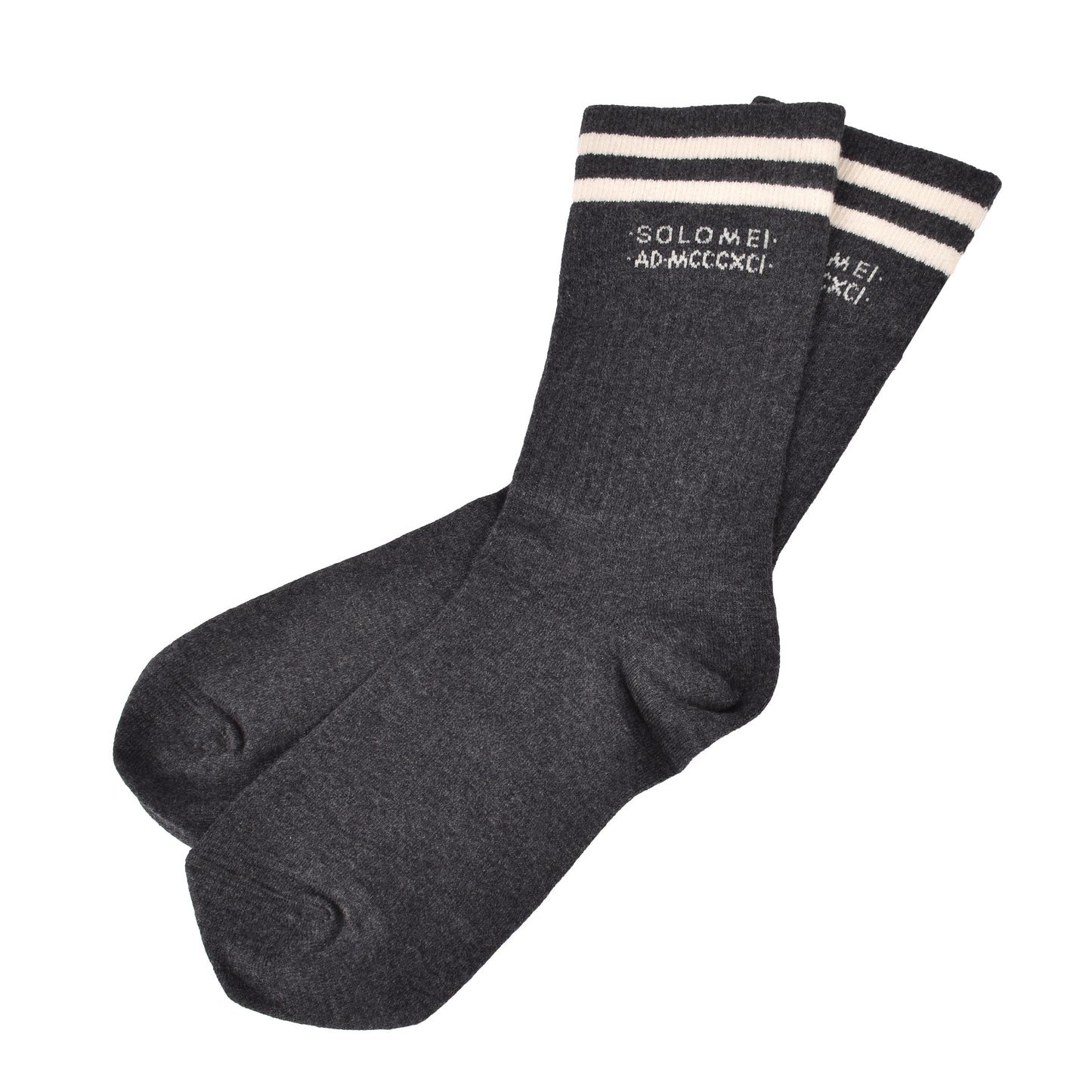 BRUNELLO CUCINELLI WOMEN'S TWO TONE LOGO ANKLE SOCKS