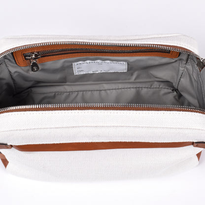 BRUNELLO CUCINELLI MEN'S TWO TONE PERSONAL CARE/TRAVEL CASE NEW