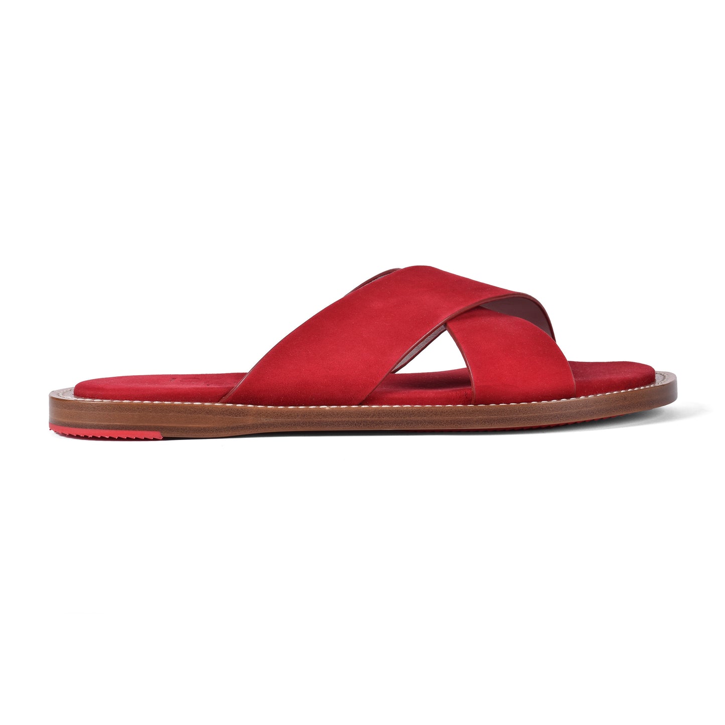 ISAIA MEN'S 100% SUEDE SLIDE SANDALS NEW