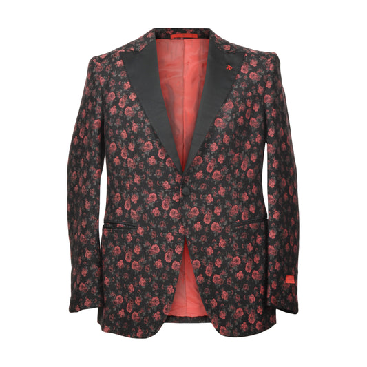 ISAIA MEN'S FLORAL JACQUARD FORMAL DINNER/TUXEDO BLAZER JACKET DROP 8  NEW