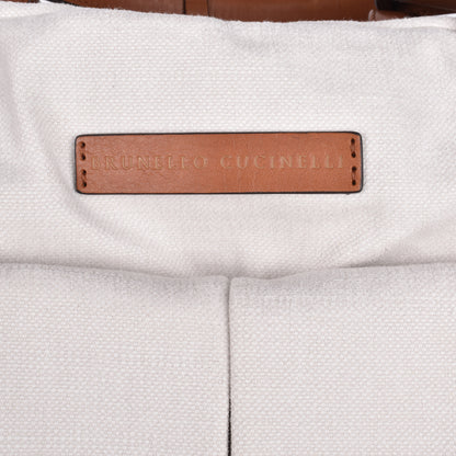 BRUNELLO CUCINELLI TWO TONE OFF WHITE DUFFEL/GARMENT BAG LUGGAGE NEW