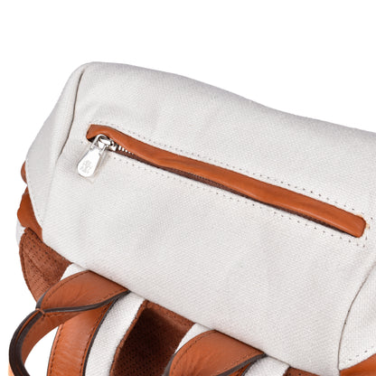 BRUNELLO CUCINELLI TWO TONE OFF WHITE BACKPACK NEW