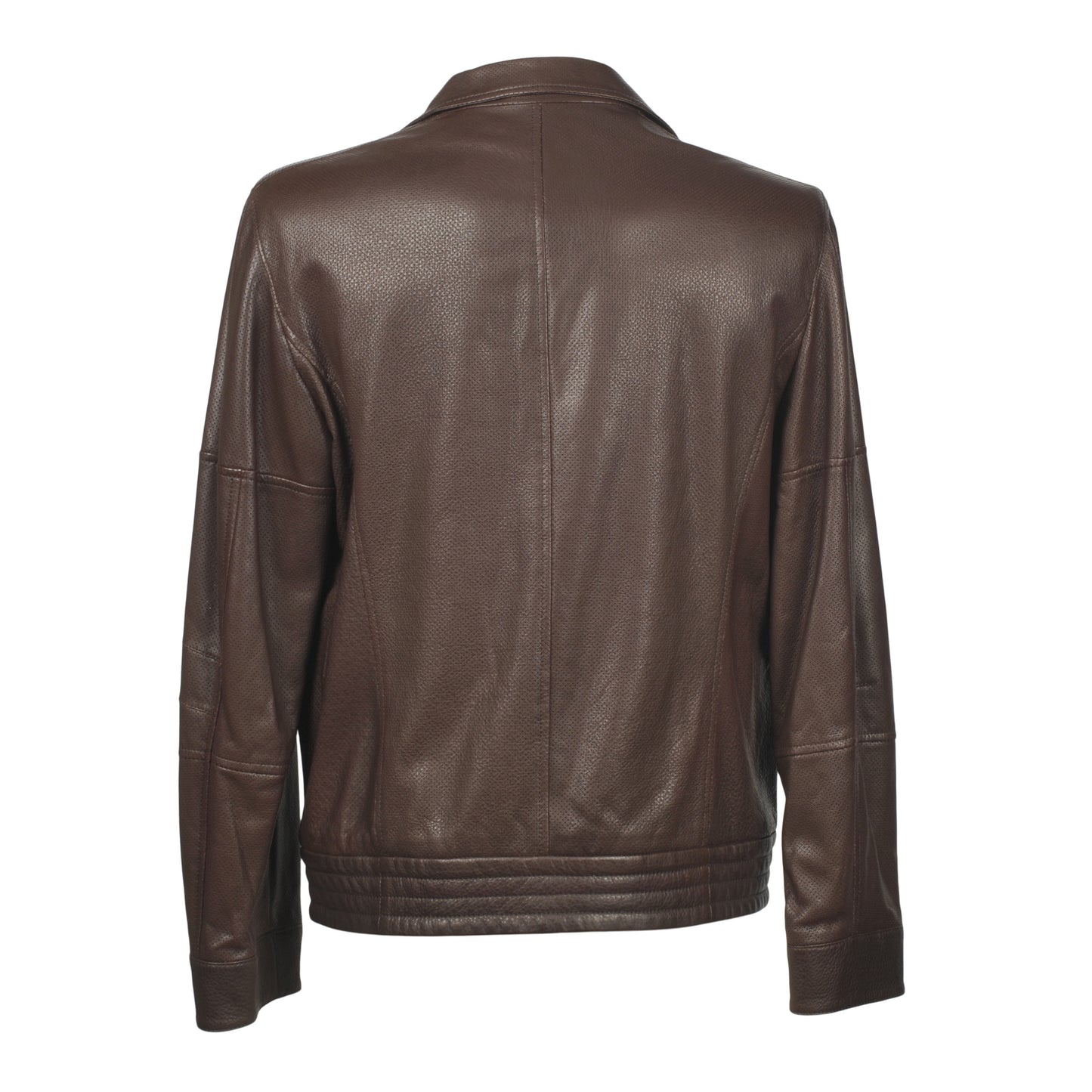 BRUNELLO CUCINELLI MEN'S BIKER STYLE 100% LEATHER JACKET