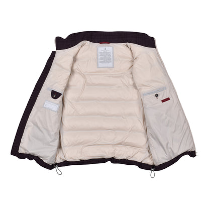BRUNELLO CUCINELLI MEN'S CASHMERE BLEND QUILTED PUFFER BIKER VEST