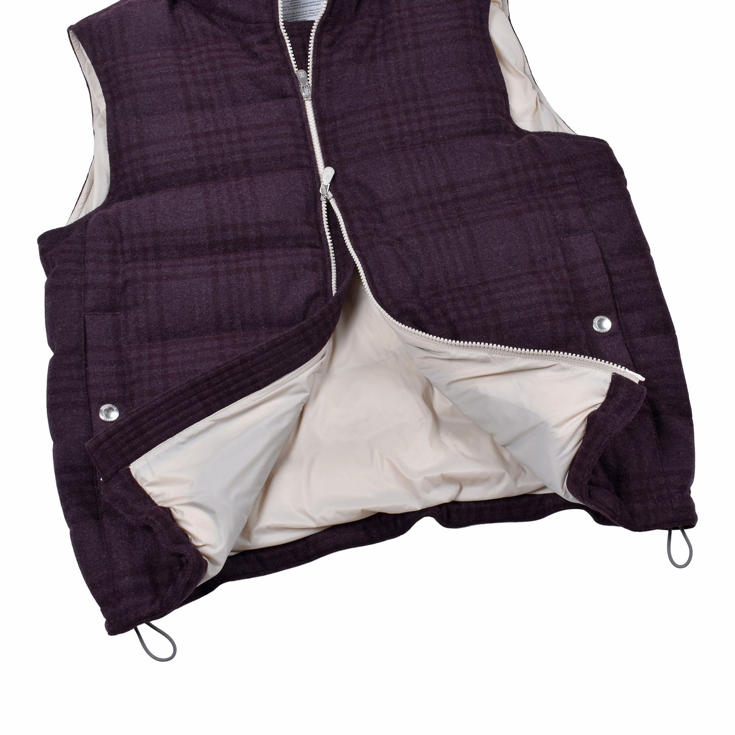 BRUNELLO CUCINELLI MEN'S CASHMERE BLEND QUILTED PUFFER BIKER VEST