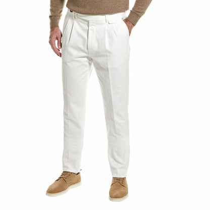 BRUNELLO CUCINELLI MEN'S 100% COTTON CASUAL PANTS/TROUSERS