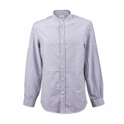 BRUNELLO CUCINELLI MEN'S CASUAL LONG SLEEVE BUTTON DOWN STRIPED SHIRT