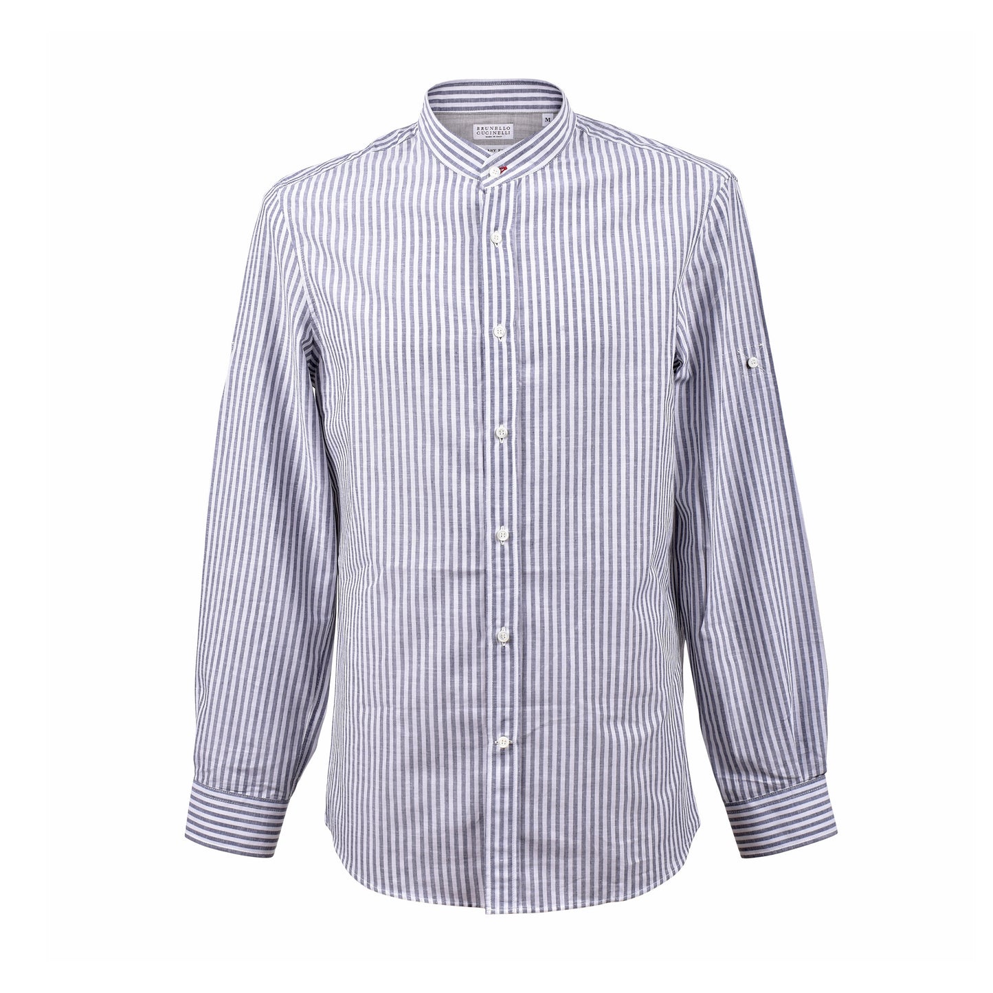 BRUNELLO CUCINELLI MEN'S CASUAL LONG SLEEVE BUTTON DOWN STRIPED SHIRT