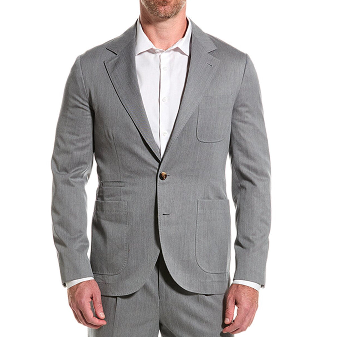 BRUNELLO CUCINELLI MEN'S WOOL BLEND CASUAL TWO PIECE SUIT