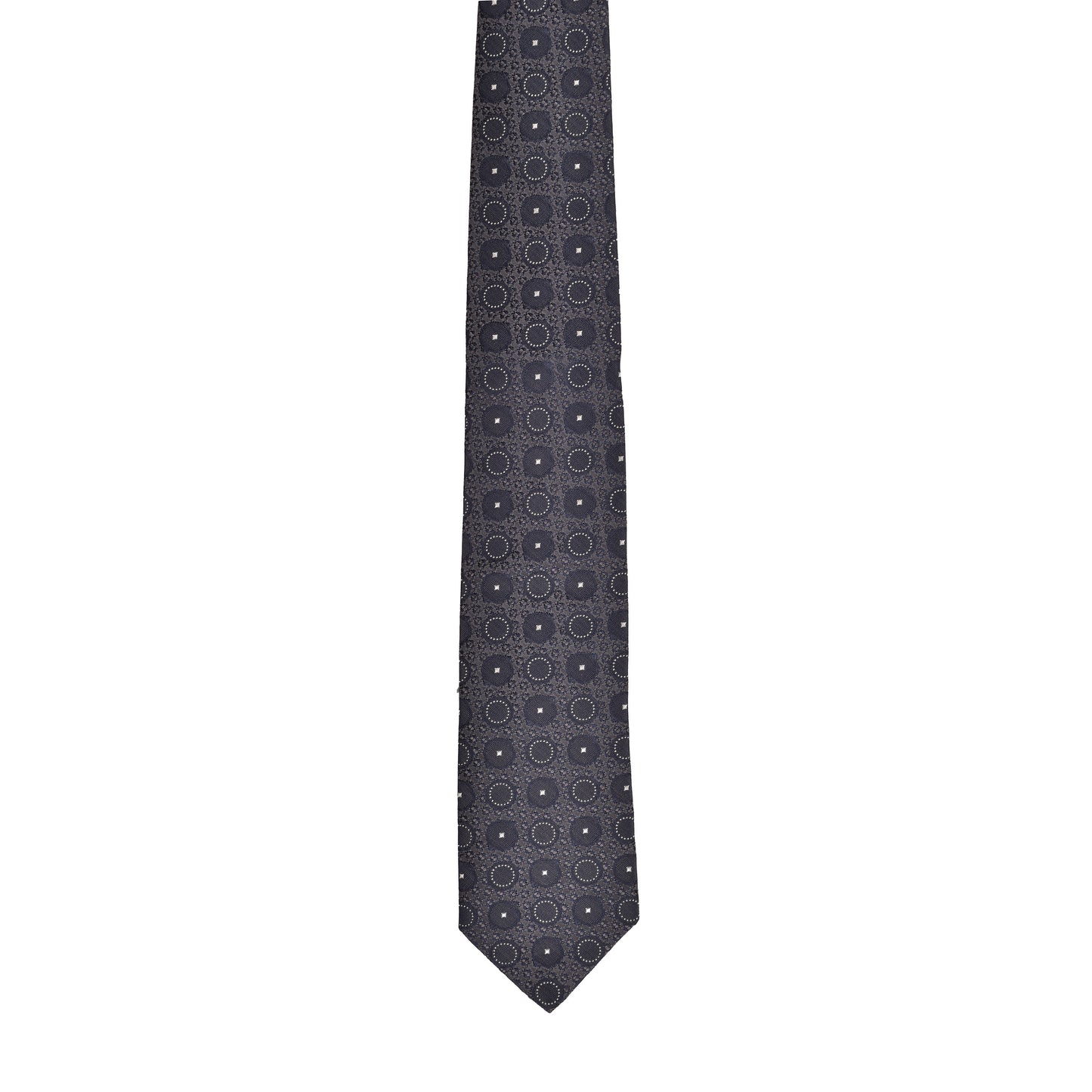 BRUNELLO CUCINELLI MEN'S 100% SILK GEOMETRIC SKINNY TIE NEW