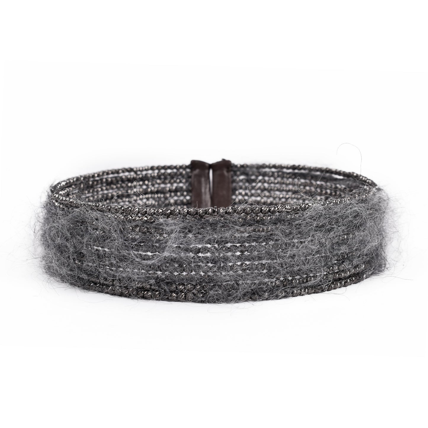 BRUNELLO CUCINELLI WOMEN'S MONILI BEAD AND WOOL CHOKER NECKLACE