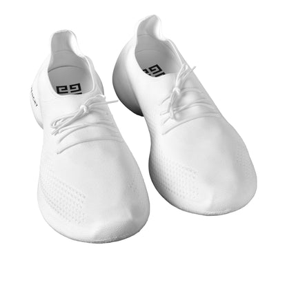 GIVENCHY MEN'S WHITE STRETCH KNIT FASHION SNEAKERS NEW IN BOX