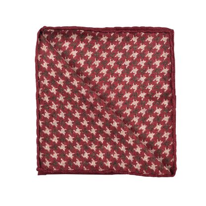 BRUNELLO CUCINELLI MEN'S 100% SILK TWO TONE GEOMETRIC POCKET SQUARE NEW