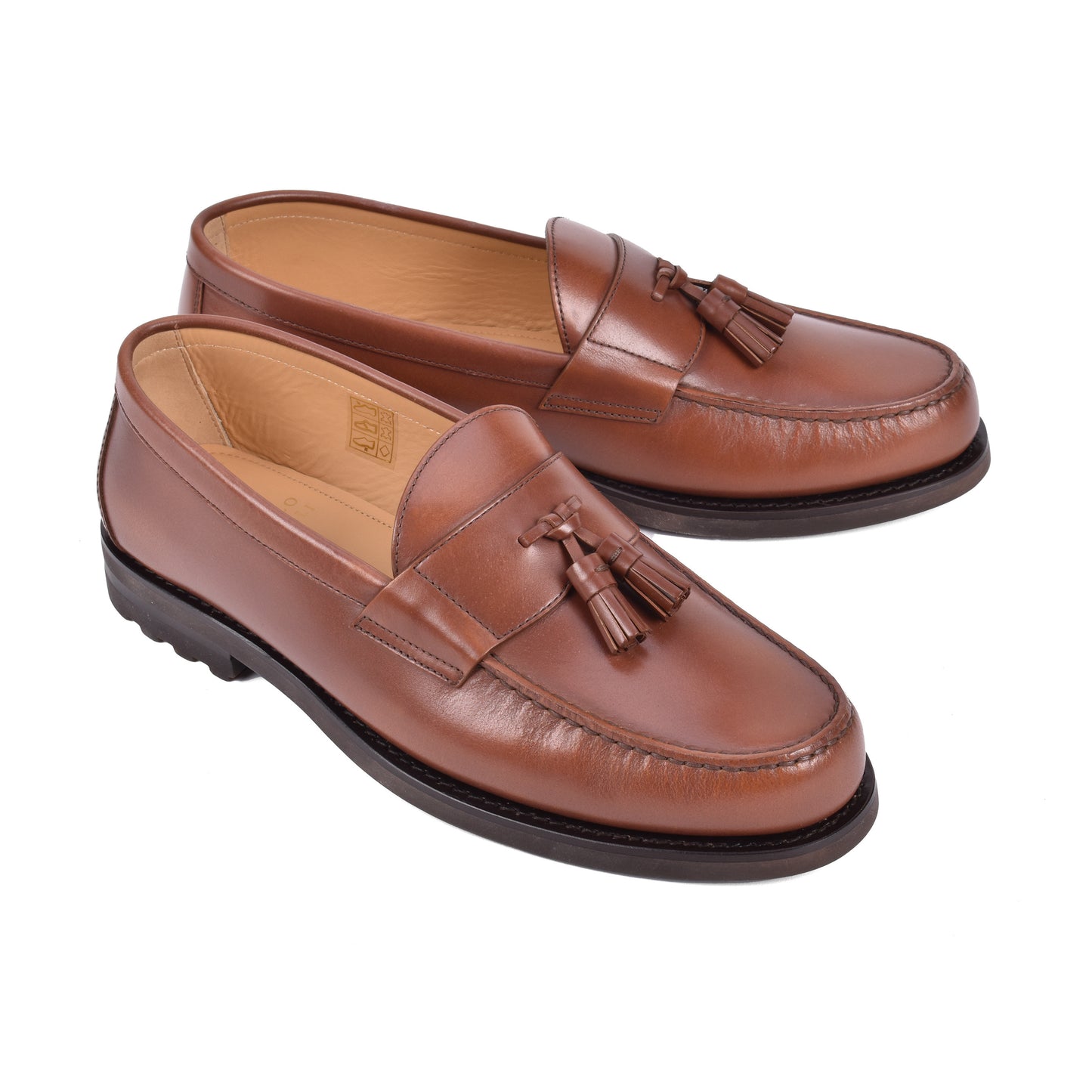 BRUNELLO CUINELLI MEN'S 100% GENUINE CALF'S LEATHER TASSEL LOAFERS NEW