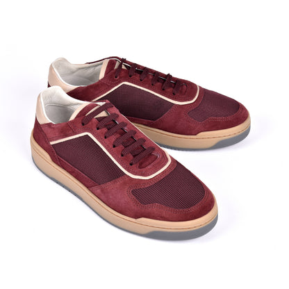 BRUNELLO CUCINELLI MEN'S 100% LEATHER TWO TONE FASHION RUNNER SNEAKERS SHOE NEW