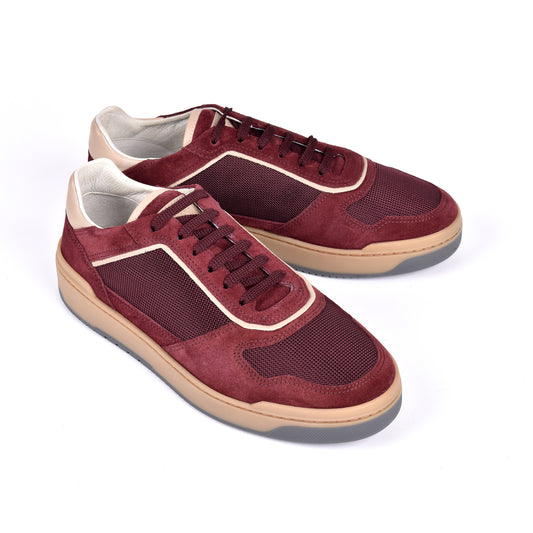 BRUNELLO CUCINELLI MEN'S 100% LEATHER TWO TONE FASHION RUNNER SNEAKERS SHOE NEW
