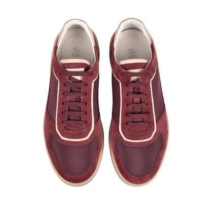 BRUNELLO CUCINELLI MEN'S 100% LEATHER TWO TONE FASHION RUNNER SNEAKERS SHOE NEW