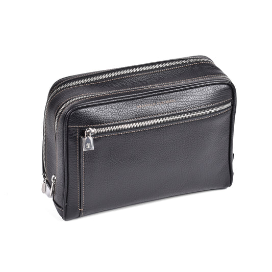 BRUNELLO CUCINELLI MEN'S TWO TONE PERSONAL CARE/TRAVEL CASE NEW